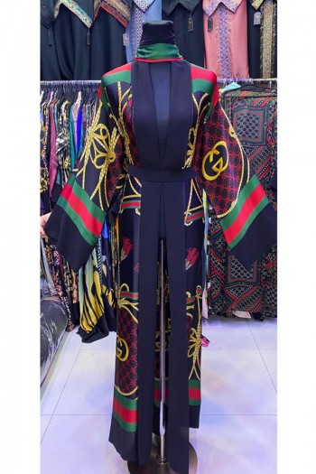 (6 Pieces Set) Reem Print Abaya