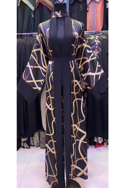 (6 Pieces Set) Ezra Print Abaya