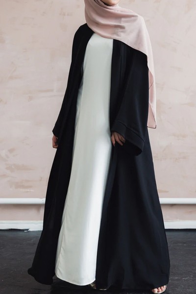 Elegance Open Plain Abaya 