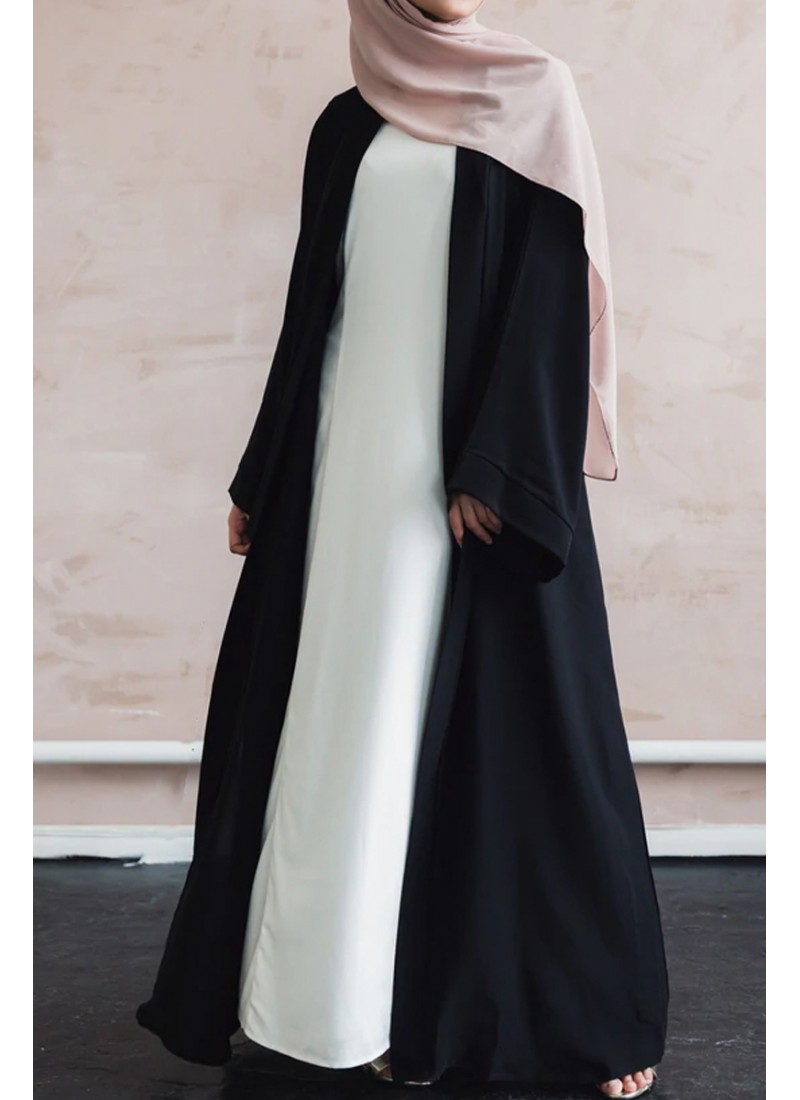 Elegance Open Plain Abaya 