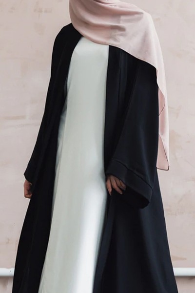 Elegance Open Plain Abaya 