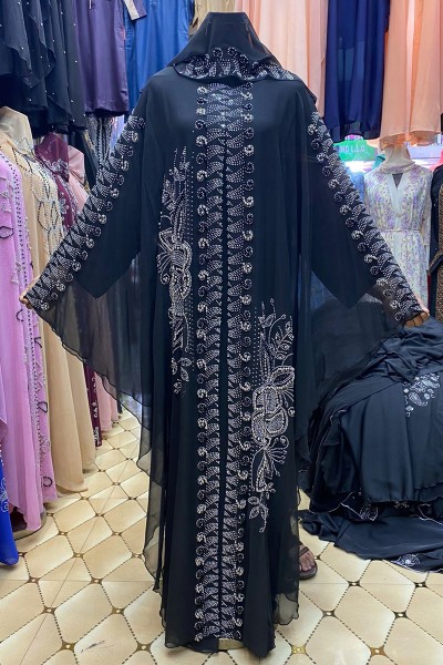 (MOQ 6 PCS) Amber Aroosa Abaya