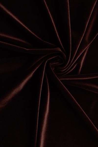 Dark Brown Velvet Fabric