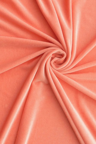 Coral Velvet Fabric