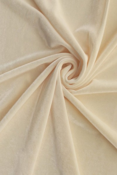 Cream Velvet Fabric