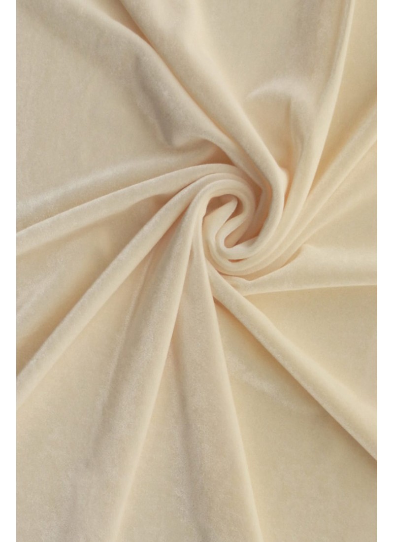 Cream Velvet Fabric