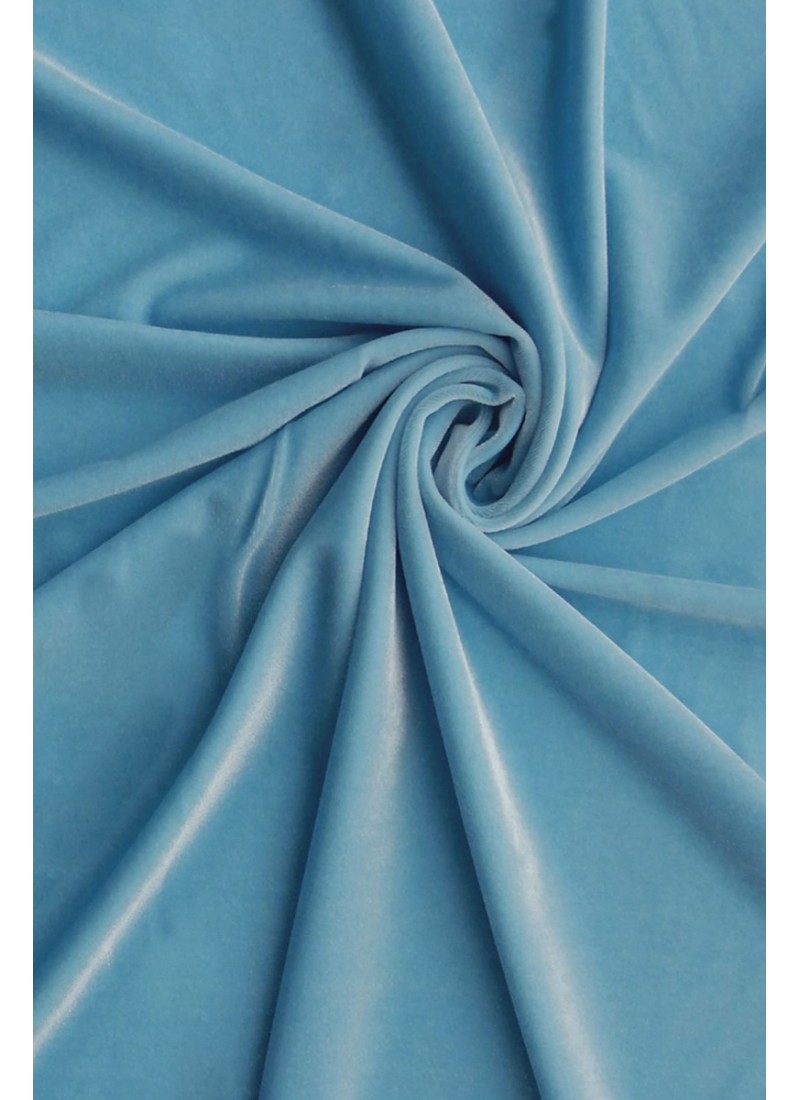 Frost Blue Velvet Fabric