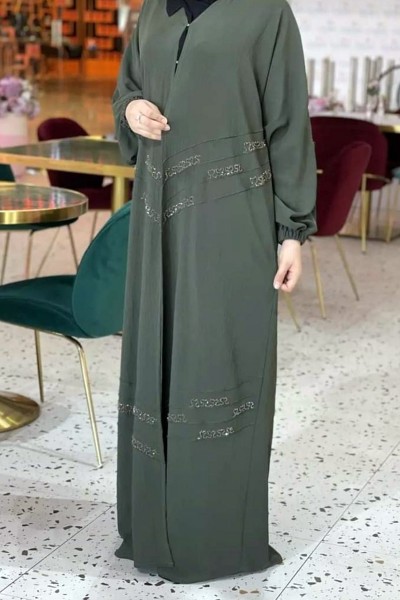 (3 Pieces Set) Catmint Abaya