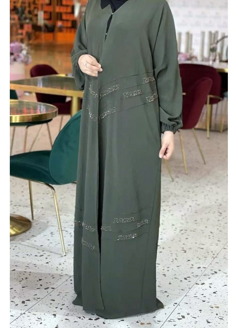 (3 Pieces Set) Catmint Abaya