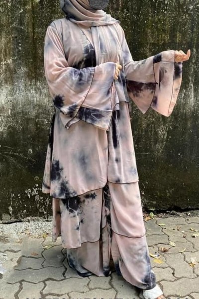 (3 Pieces Set) Coreopsis Abaya