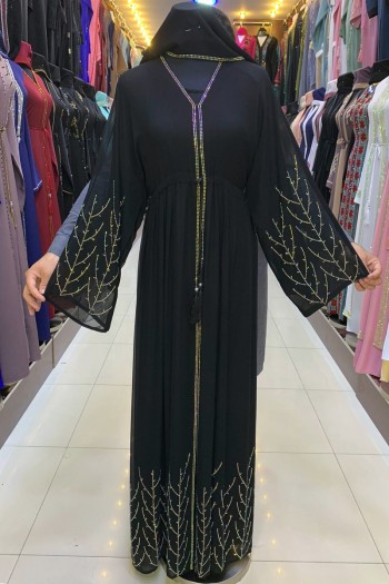  (3 Pieces Set) Echinops Abaya