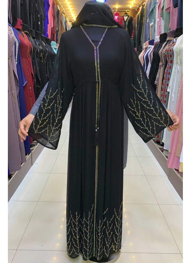  (3 Pieces Set) Echinops Abaya