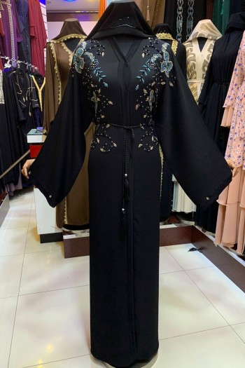  (3 Pieces Set) Flaming Abaya