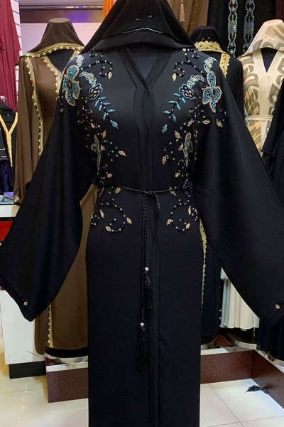  (3 Pieces Set) Flaming Abaya