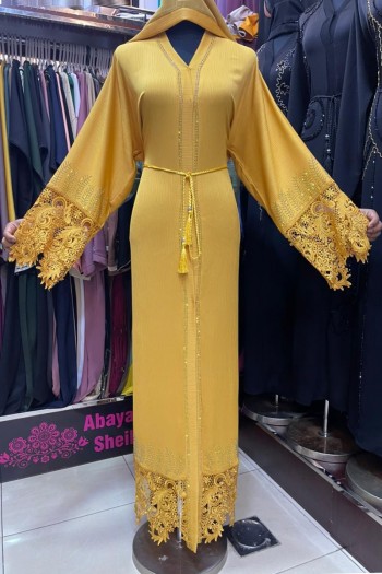  (3 Pieces Set) Gaillardia Abaya