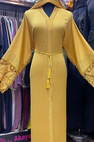  (3 Pieces Set) Gaillardia Abaya