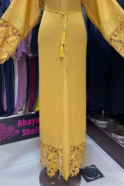  (3 Pieces Set) Gaillardia Abaya