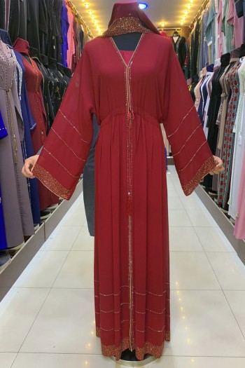  (3 Pieces Set) Gazania Abaya