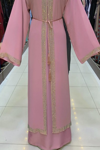  (3 Pieces Set) Hibiscus Abaya