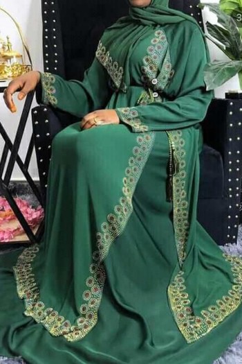 (6 Pieces Set) Embellished Abaya