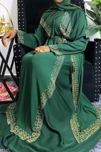(6 Pieces Set) Embellished Abaya