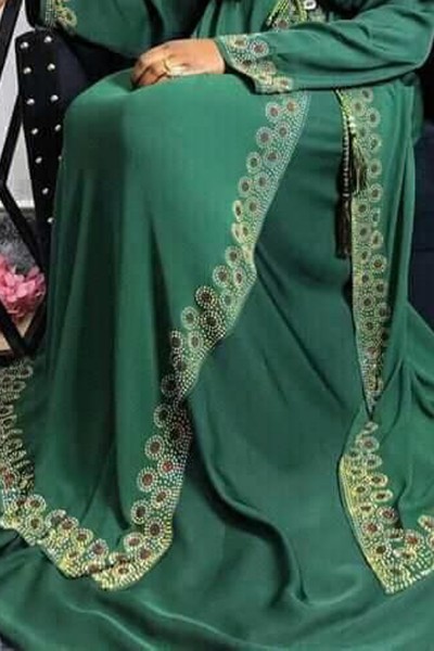 (6 Pieces Set) Embellished Abaya