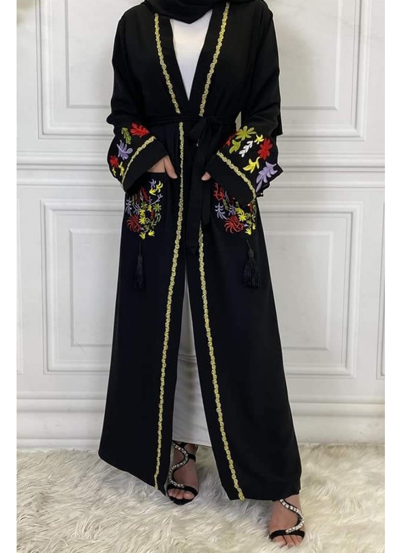 (6 Pieces Set) Embroidery Abaya