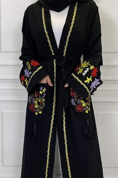 (6 Pieces Set) Embroidery Abaya