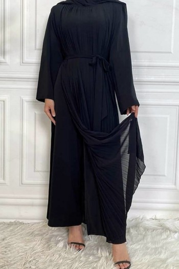 (6 Pieces Set) Pleated Abaya