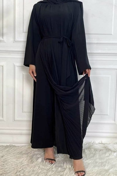 (6 Pieces Set) Pleated Abaya