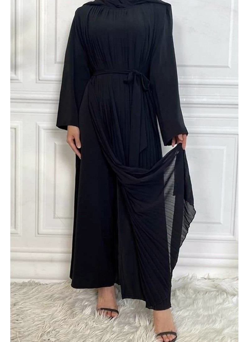 (6 Pieces Set) Pleated Abaya