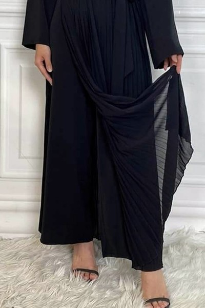 (6 Pieces Set) Pleated Abaya