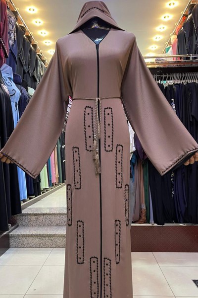 (3 Pieces Set) Stylish Abaya