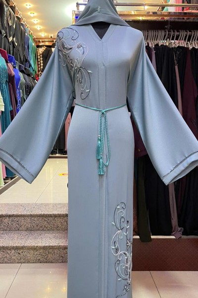 (3 Pieces Set) Classy Stone Abaya