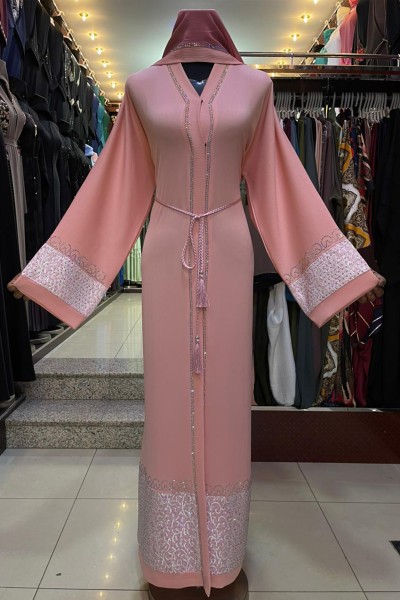 (3 Pieces Set) Glamorous Abaya 