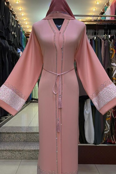 (3 Pieces Set) Glamorous Abaya 