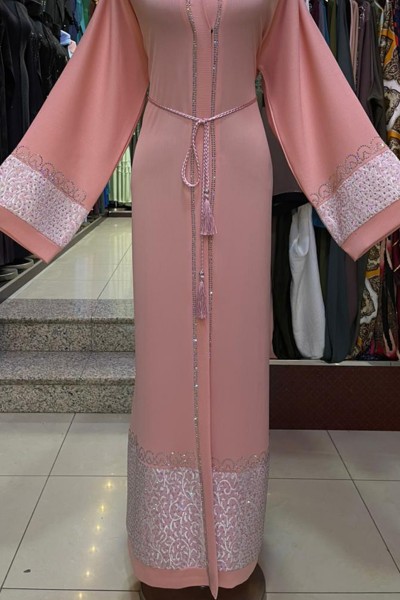 (3 Pieces Set) Glamorous Abaya 