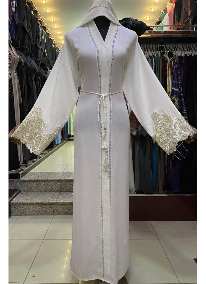 (3 Pieces Set) Fashionable Abaya 