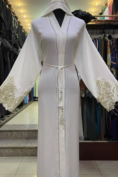(3 Pieces Set) Fashionable Abaya 