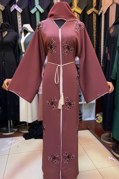 (3 Pieces Set) Elegant Abaya 