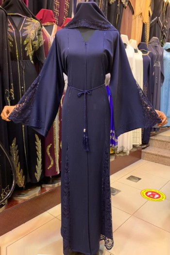 (3 Pieces Set) Appliques Abaya 