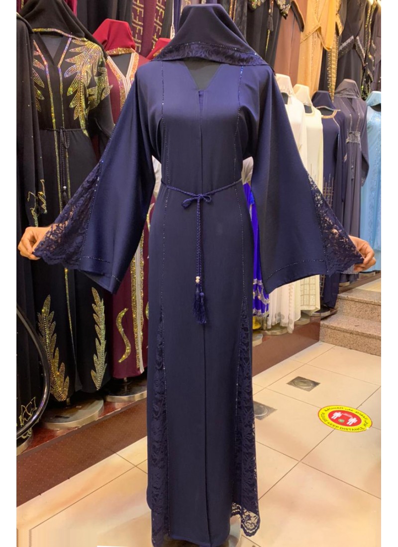 (3 Pieces Set) Appliques Abaya 