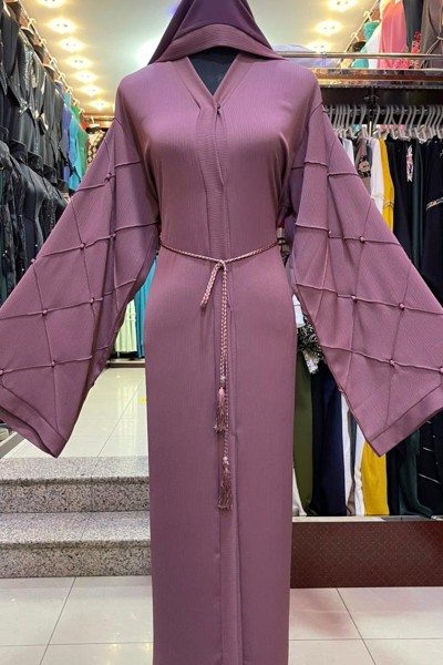 (3 Pieces Set) Designer Abaya 