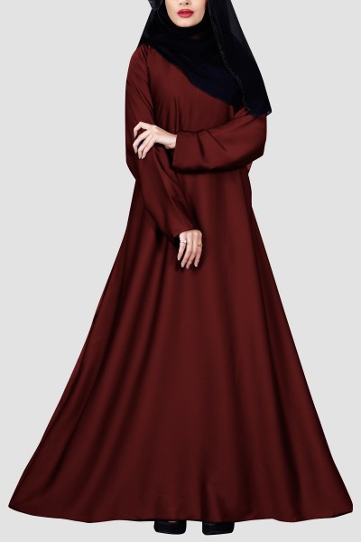 Elegant Plain Umbrella Abaya