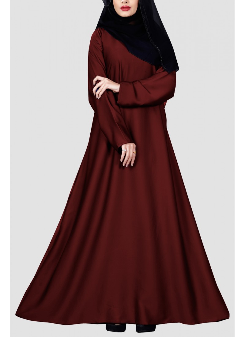 Elegant Plain Umbrella Abaya