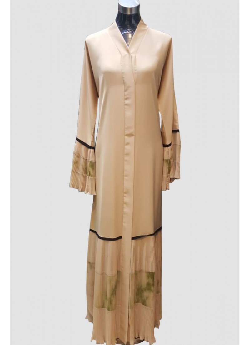 Plain Pleated Abaya 