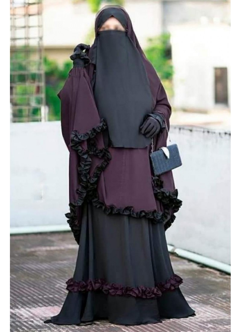 (6 Pieces Set) Detailed Pray Abaya