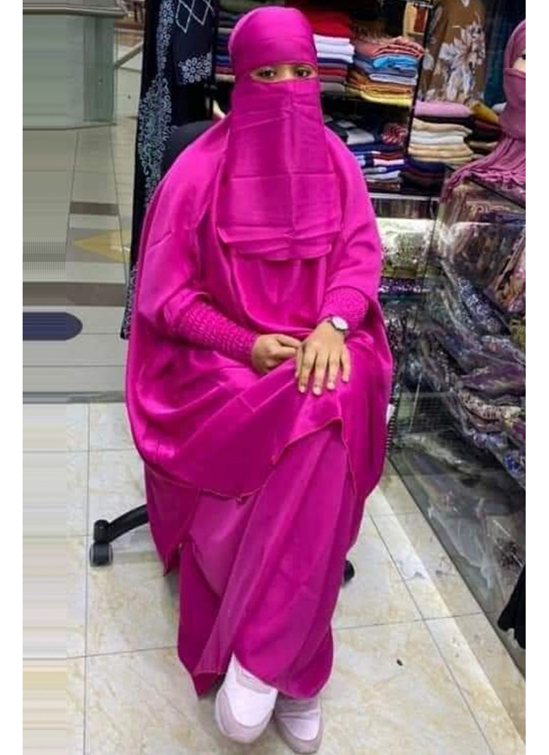 (12 Pieces Set) Pink Jilbab Abaya