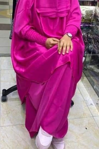 (12 Pieces Set) Pink Jilbab Abaya