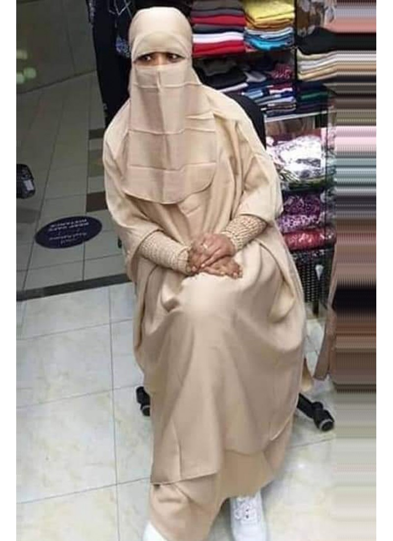 (12 Pieces Set) Cream Jilbab Abaya